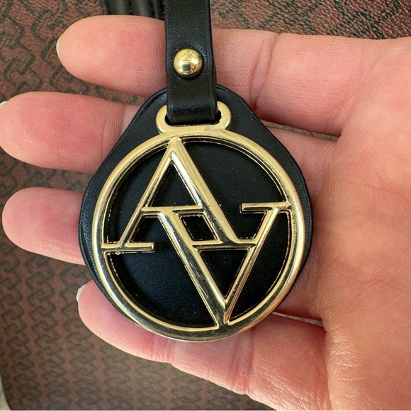 NWT!! Adrienne Vittadini Workbook Tote,Rich brown dark green/black/khaki stripe - Picture 8 of 16